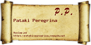 Pataki Peregrina névjegykártya